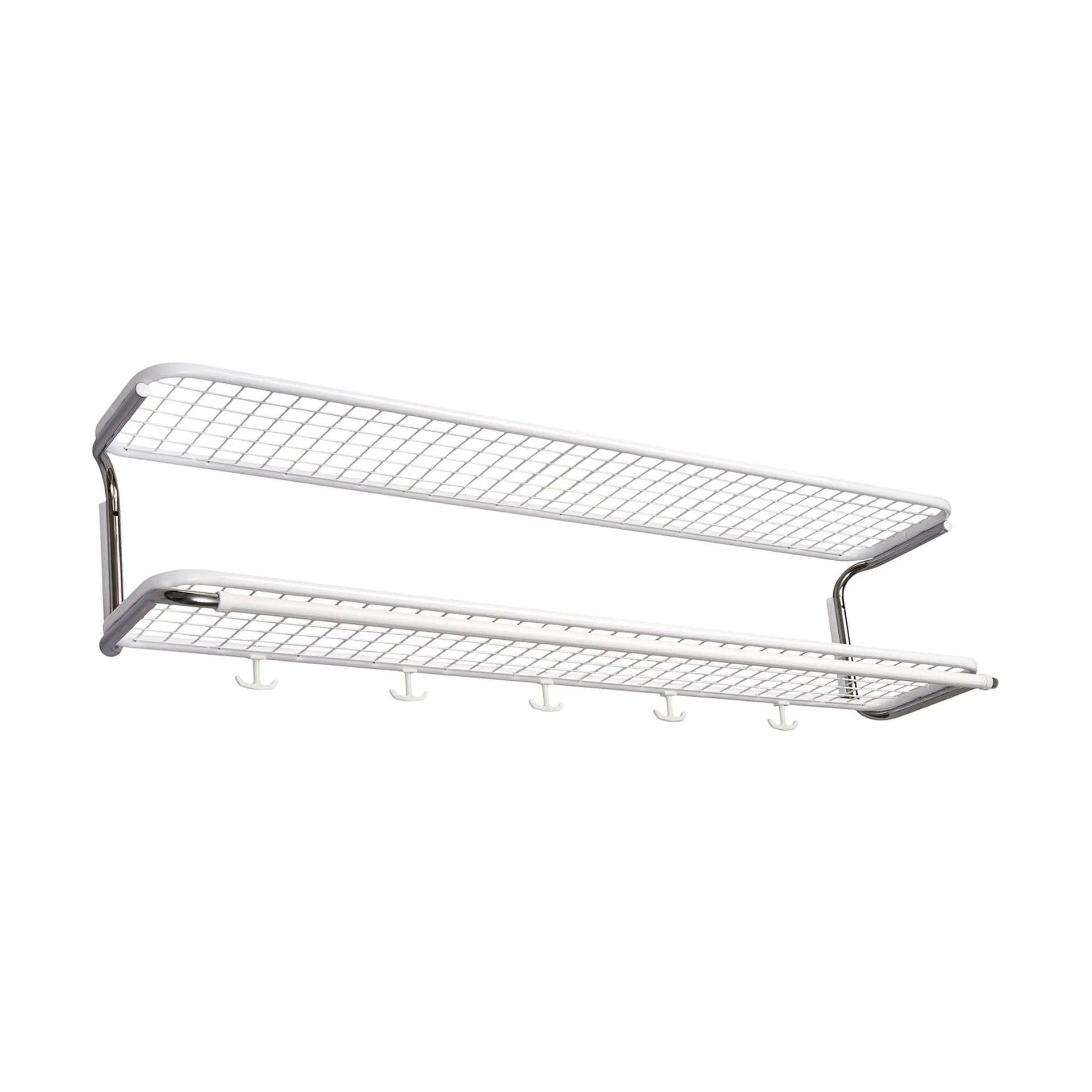 Classic 650 hatthylla, vit/krom, 2 plan, 110 cm Essem Design