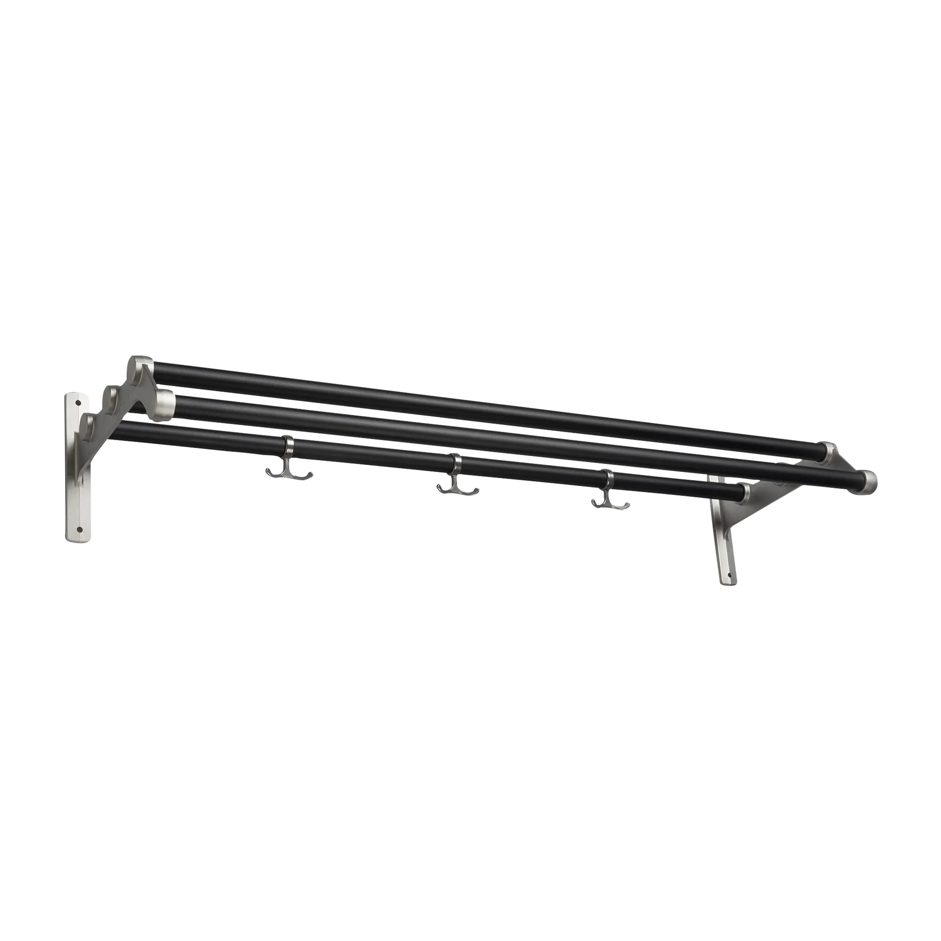 Nostalgi 291 hatthylla 100 cm, Svart-aluminium Essem Design