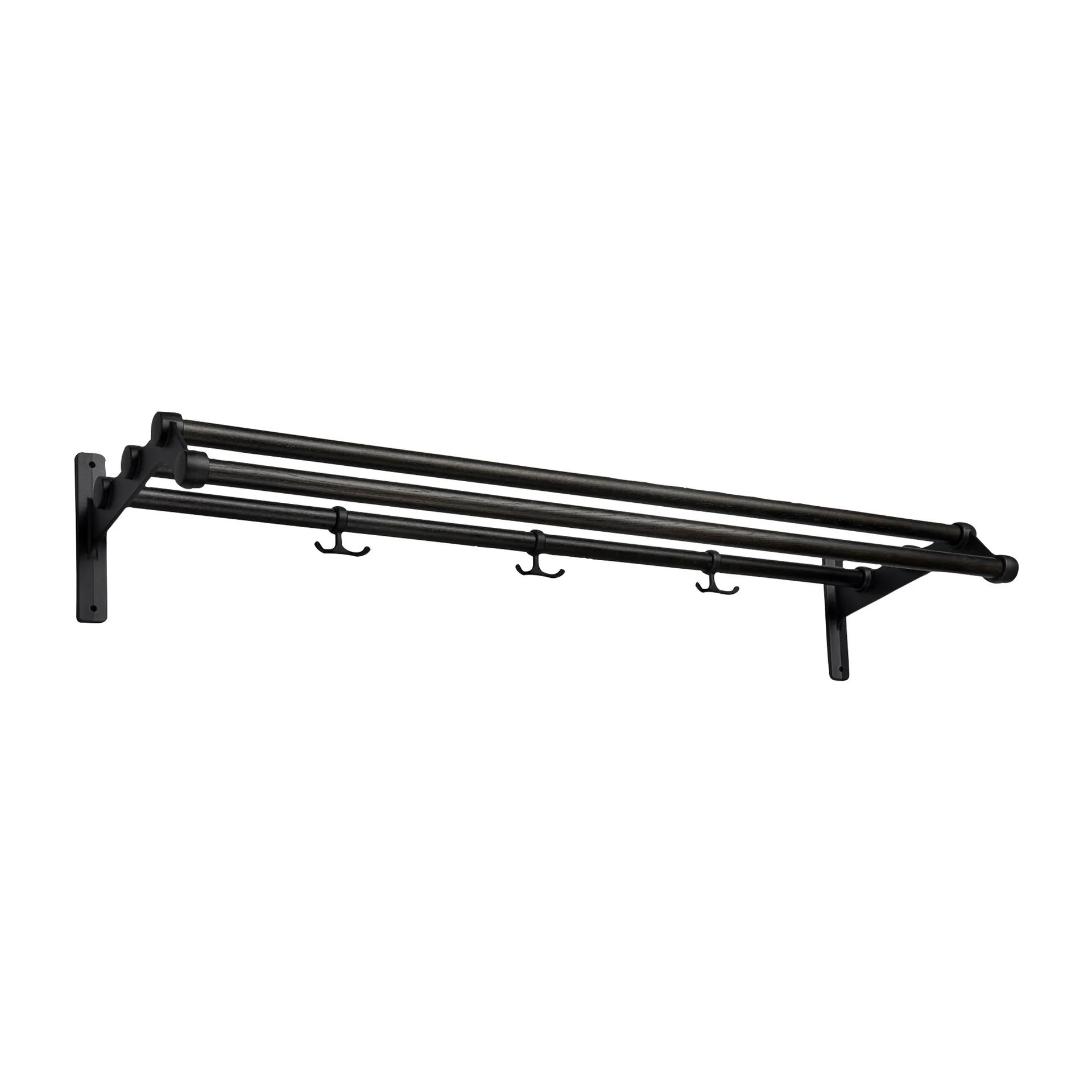 Nostalgi 291 hatthylla 100 cm, Svartbetsad ek-svart Essem Design