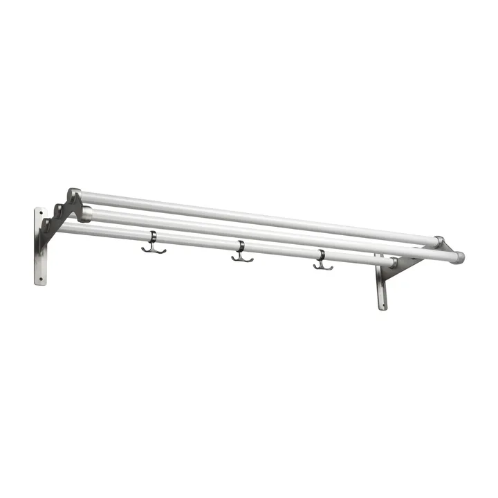 Nostalgi 291 hatthylla 100 cm - Vit-aluminium - Essem Design