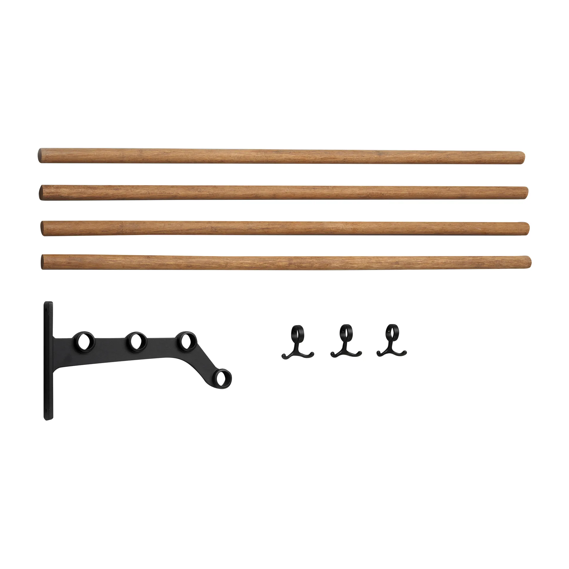 Nostalgi 291 påbyggnad hatthylla 100 cm, Bambu-svart Essem Design