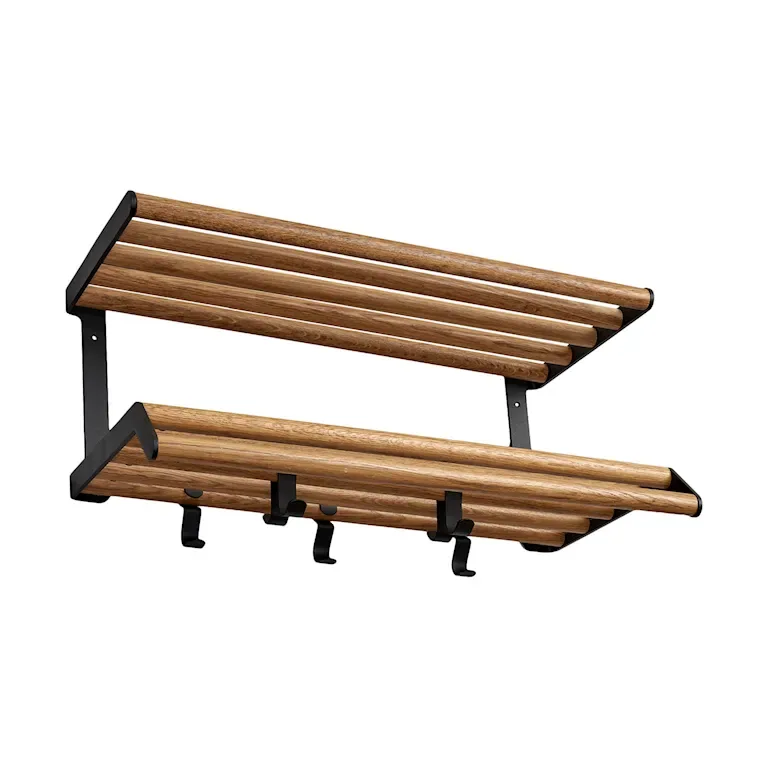 Tamburin hatthylla 60 cm, Ek-svart Essem Design