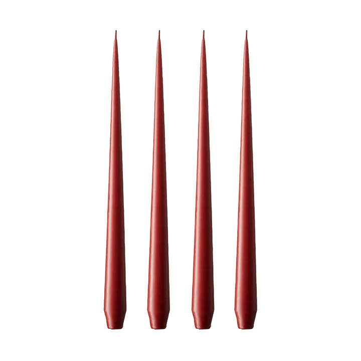 ester & erik ljus 4-pack matt - aged rust, 32 cm - ester & erik