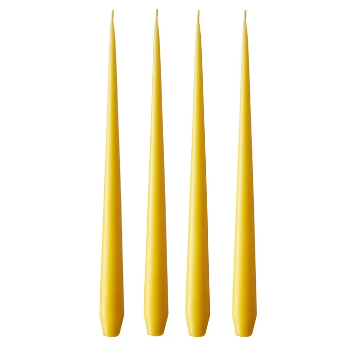 ester & erik ljus 4-pack matt - dark Lemon drop 15/2, 32 cm - ester & erik