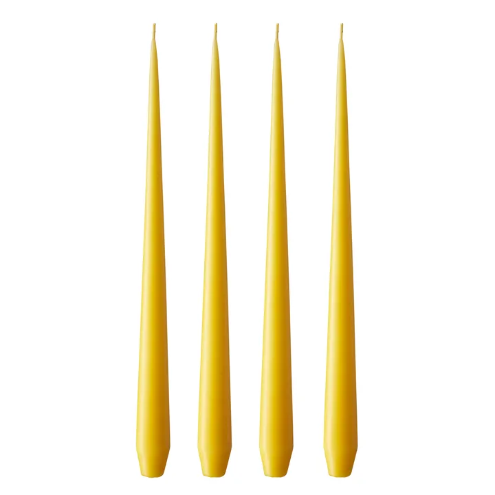 ester & erik ljus 4-pack matt - dark Lemon drop 15/2, 42 cm - ester & erik