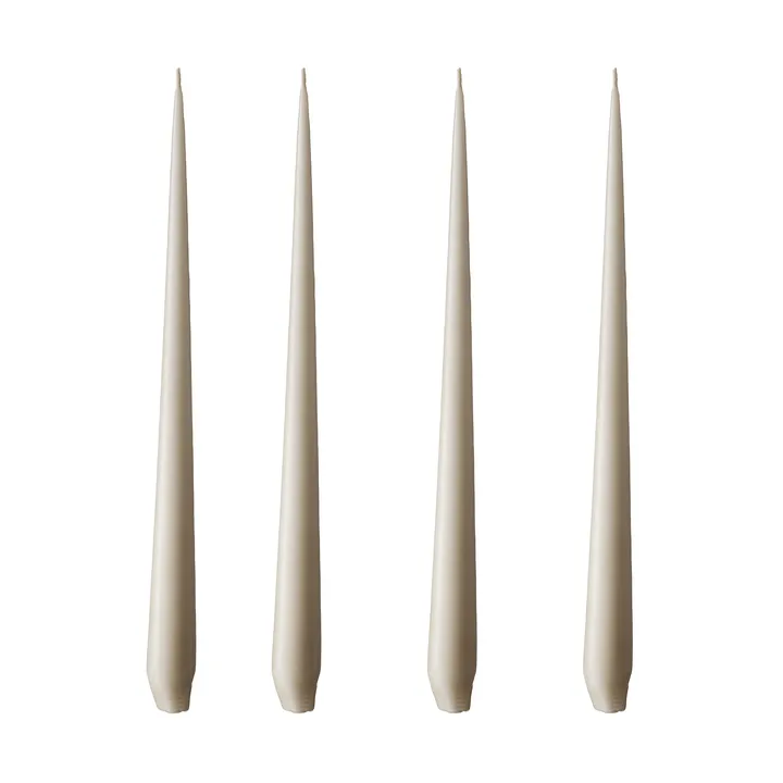 ester & erik ljus 4-pack matt - linen grey, 32 cm - ester & erik