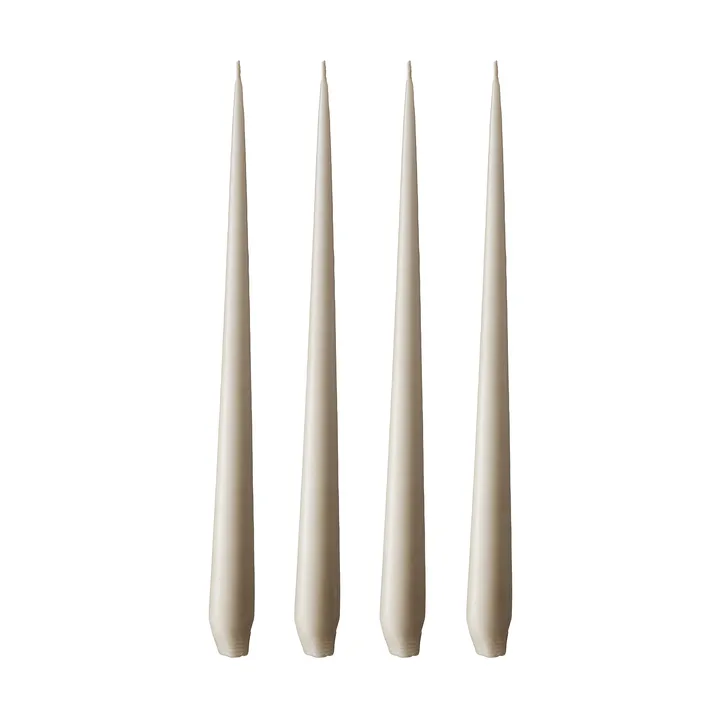 ester & erik ljus 4-pack matt - linen grey, 42 cm - ester & erik