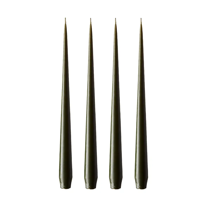 ester & erik ljus 4-pack matt - mörk deep forest, 42 cm - ester & erik