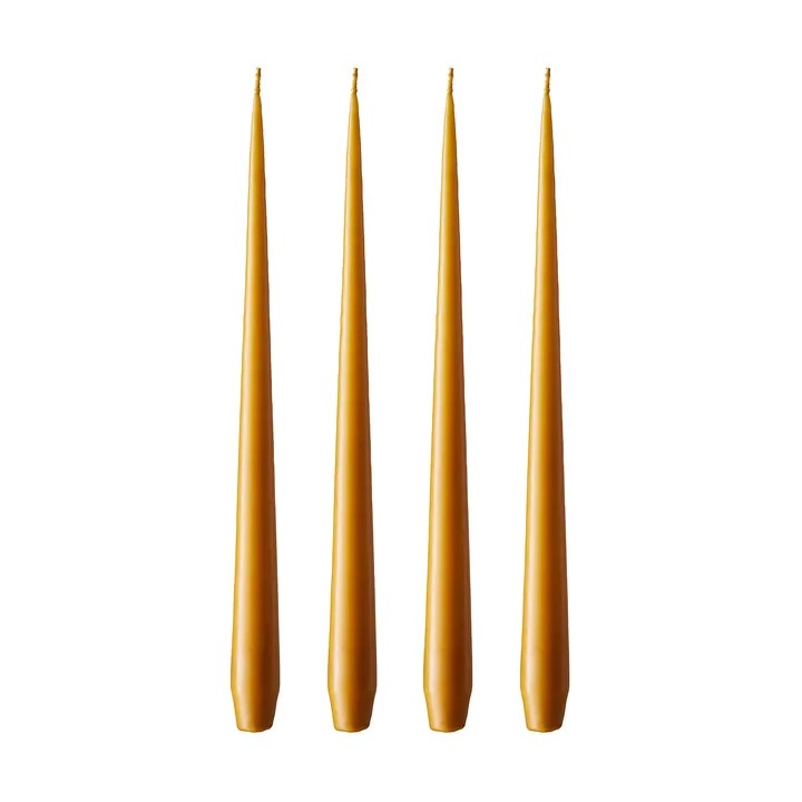 ester & erik ljus 4-pack matt - mörk saffran, 32 cm - ester & erik