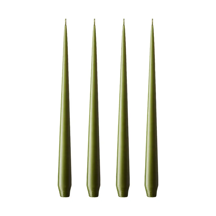 ester & erik ljus 4-pack matt - olive glow, 32 cm - ester & erik