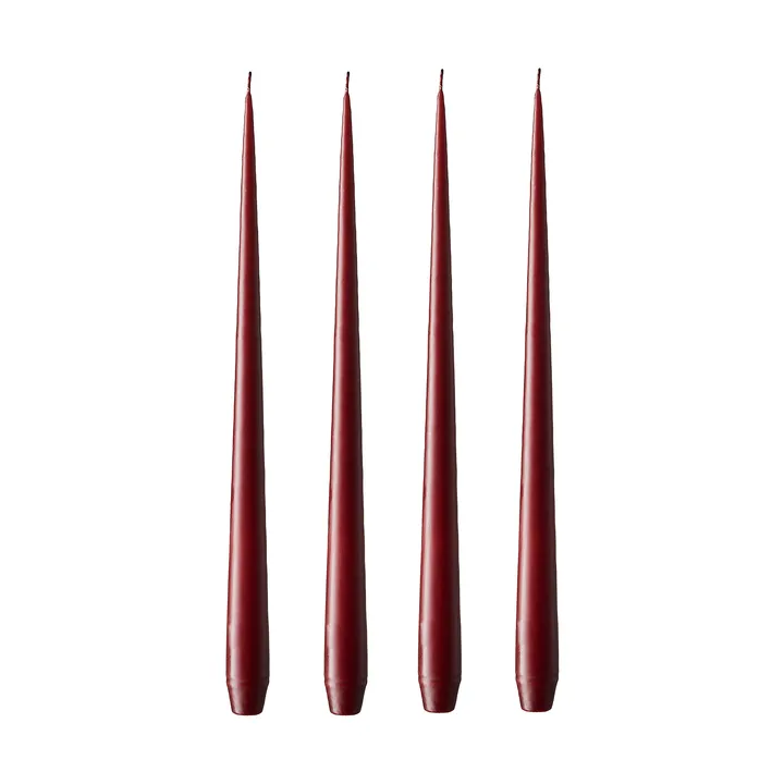 ester & erik ljus 4-pack matt - vinröd, 42 cm - ester & erik