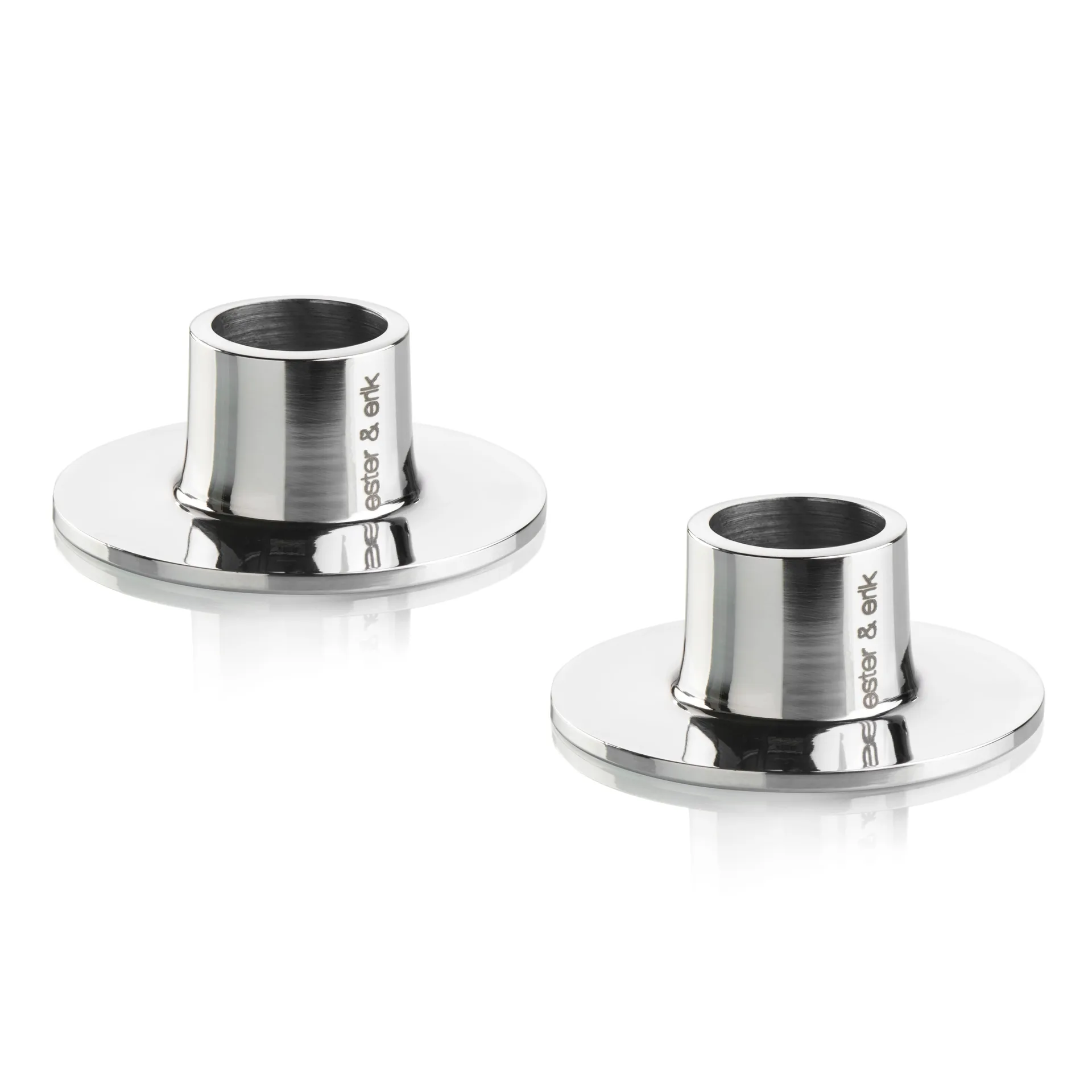 ester & erik ljusstake blank 2-pack, Rosfritt stål ester & erik