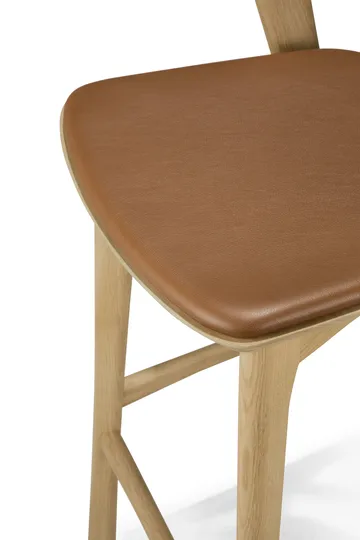 Bok barstol - Lackerad ek-läder Cognac, 65 cm - Ethnicraft