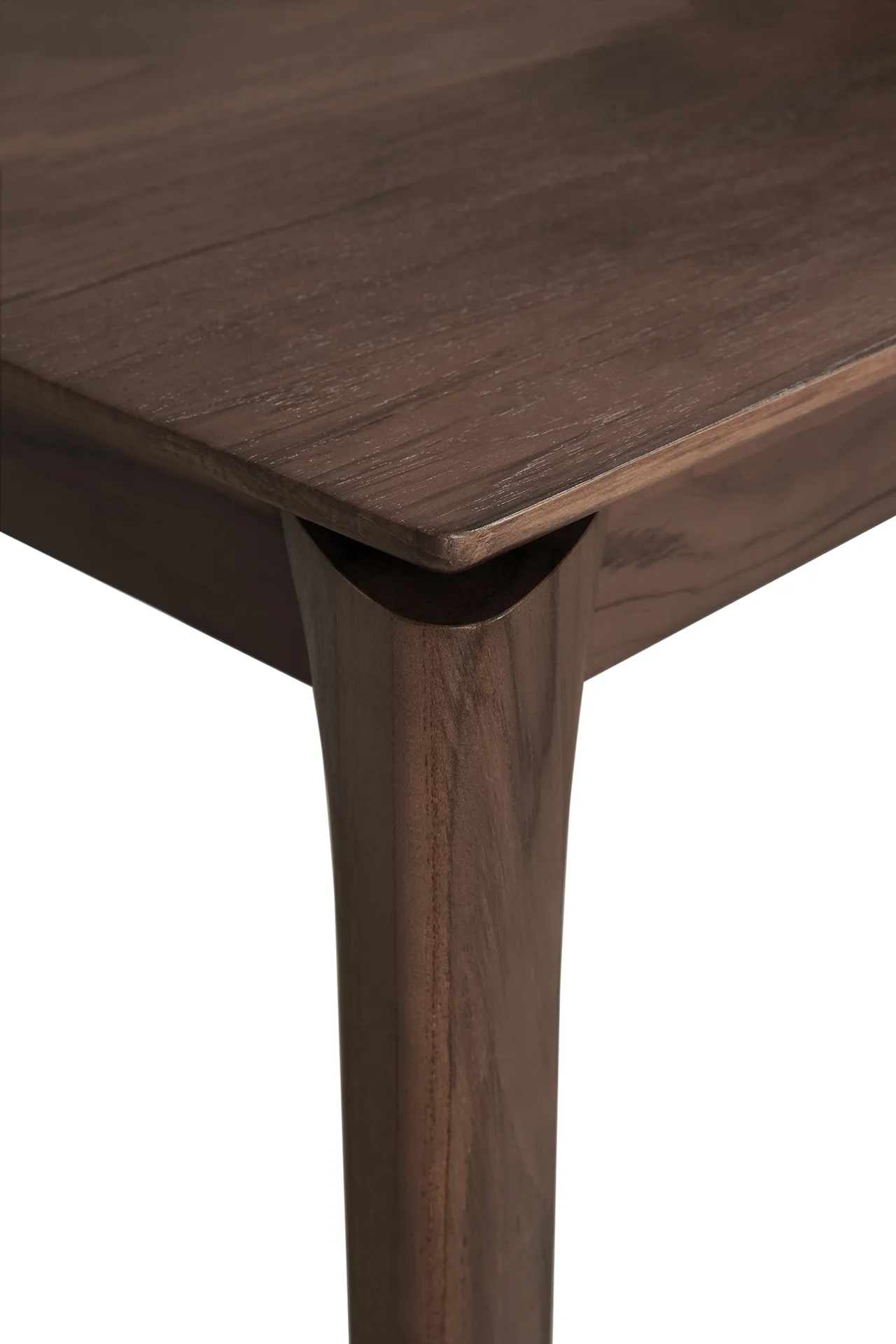 Bok matbord 220x95 cm, Lackad teak brown Ethnicraft