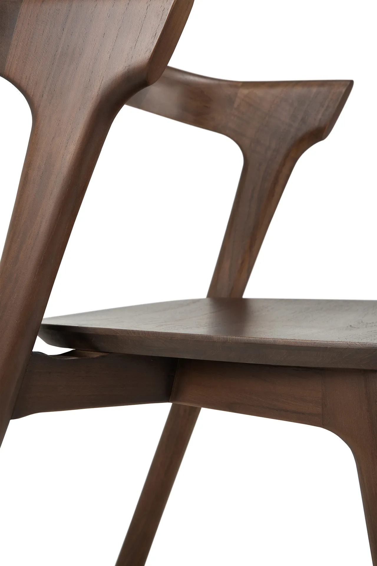 Bok stol, Lackad teak brown Ethnicraft