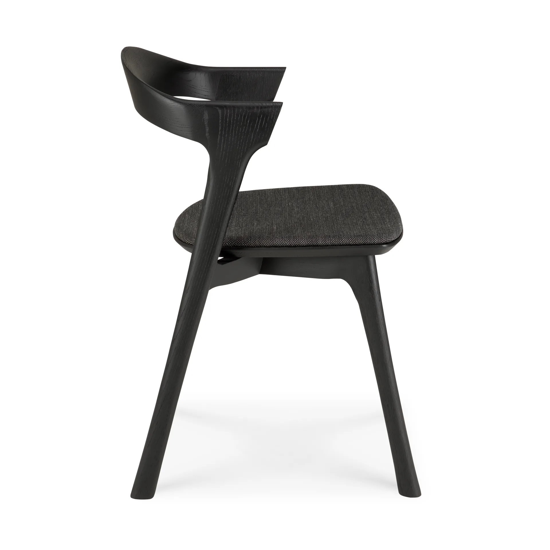 Bok stol, Svartlackerad ek-tyg Soft black Ethnicraft