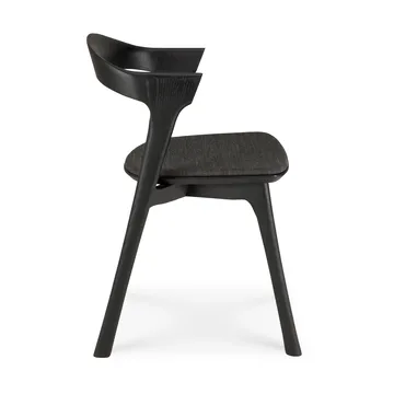 Bok stol - Svartlackerad ek-tyg Soft black - Ethnicraft