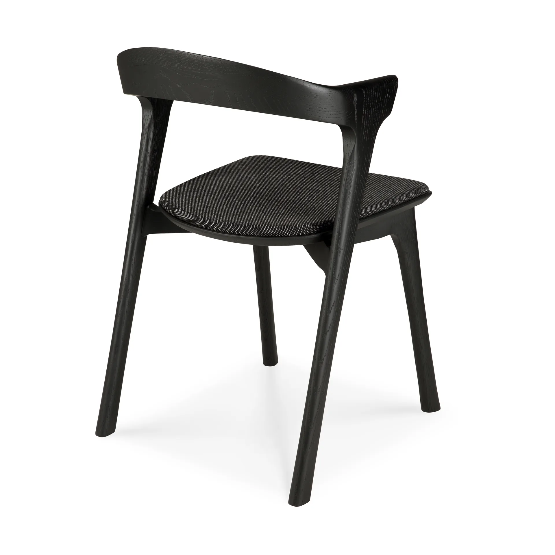 Bok stol, Svartlackerad ek-tyg Soft black Ethnicraft
