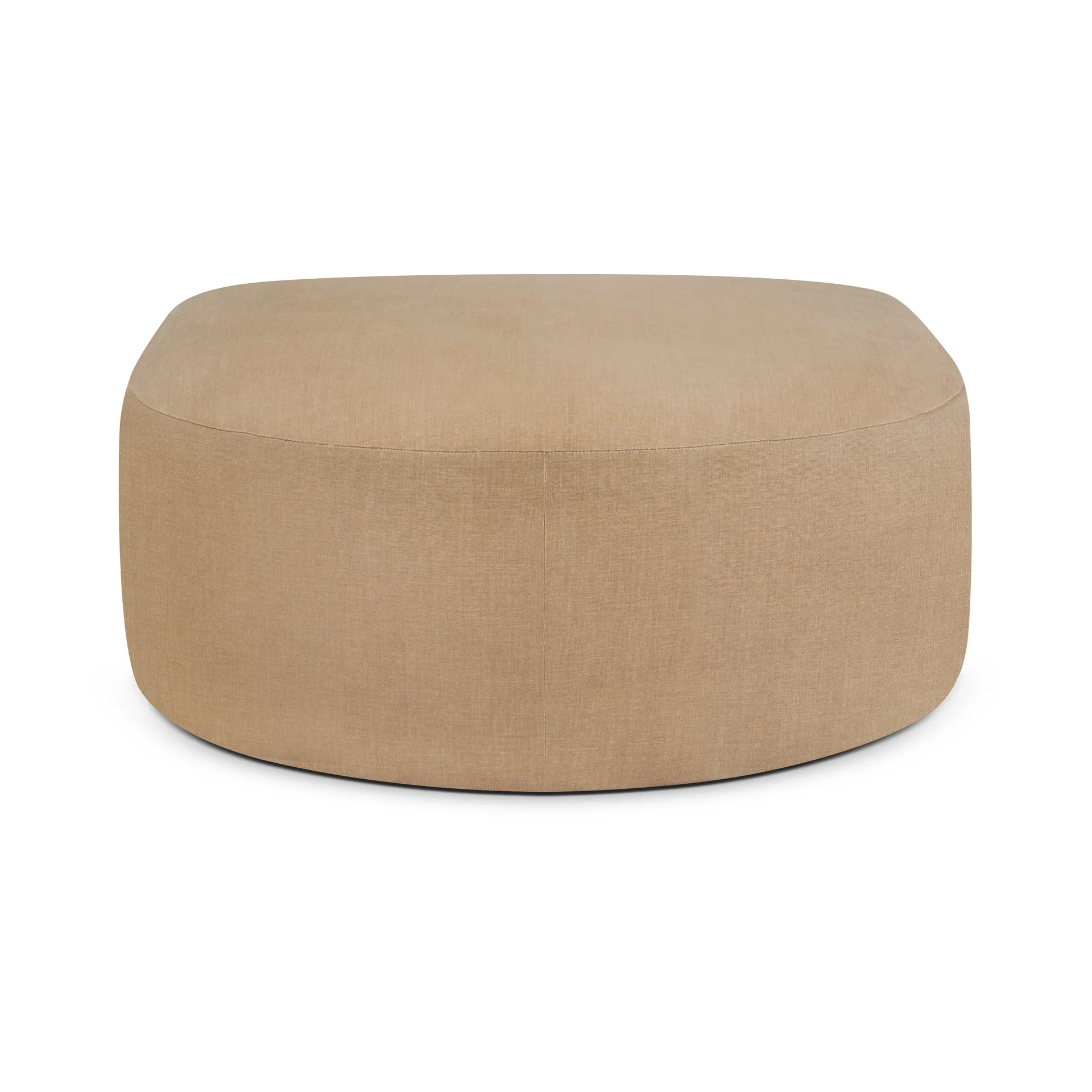 Bulky semi-circle fotpall, Light sepia Ethnicraft