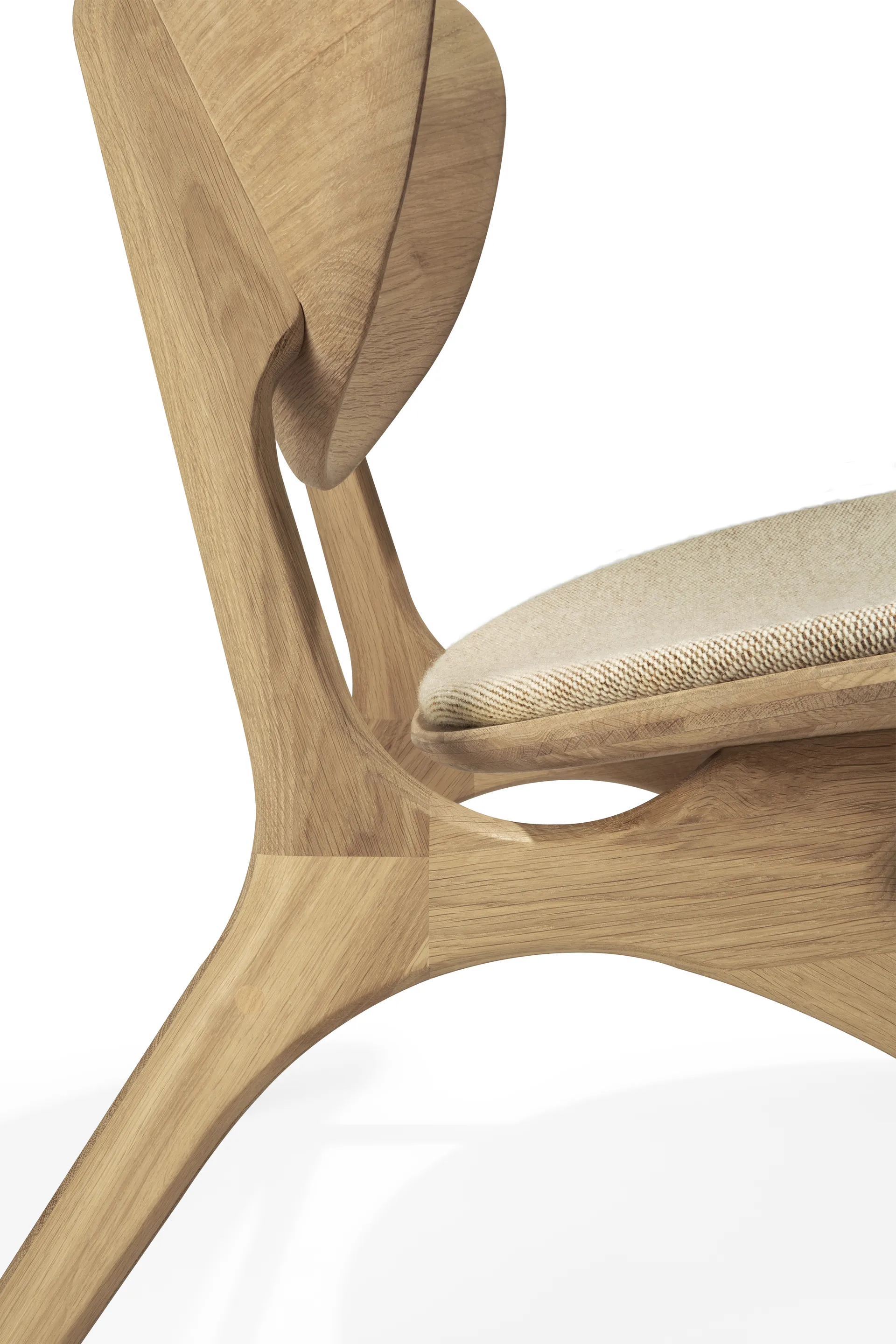 Eye loungefåtölj, Oak, off white Ethnicraft