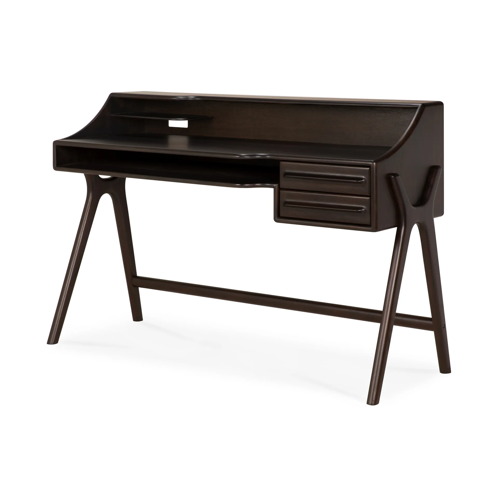 Flow skrivbord, Rose brown mahogany, 140x55 cm Ethnicraft
