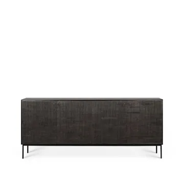 Grooves sideboard - Black 4 dörrar - Ethnicraft