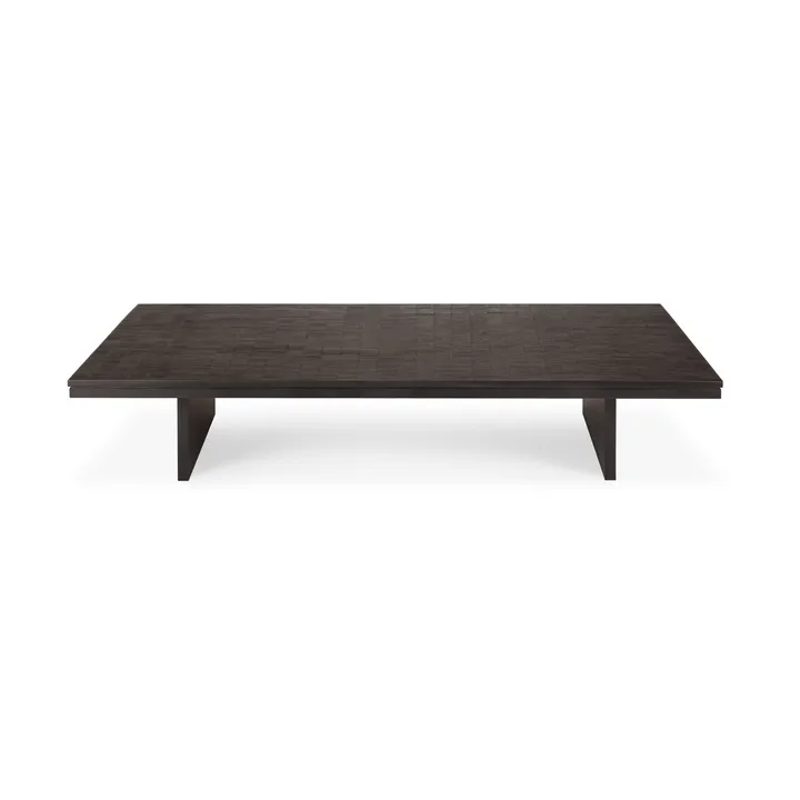 Grooves soffbord - Off black teak, 170x120 cm - Ethnicraft