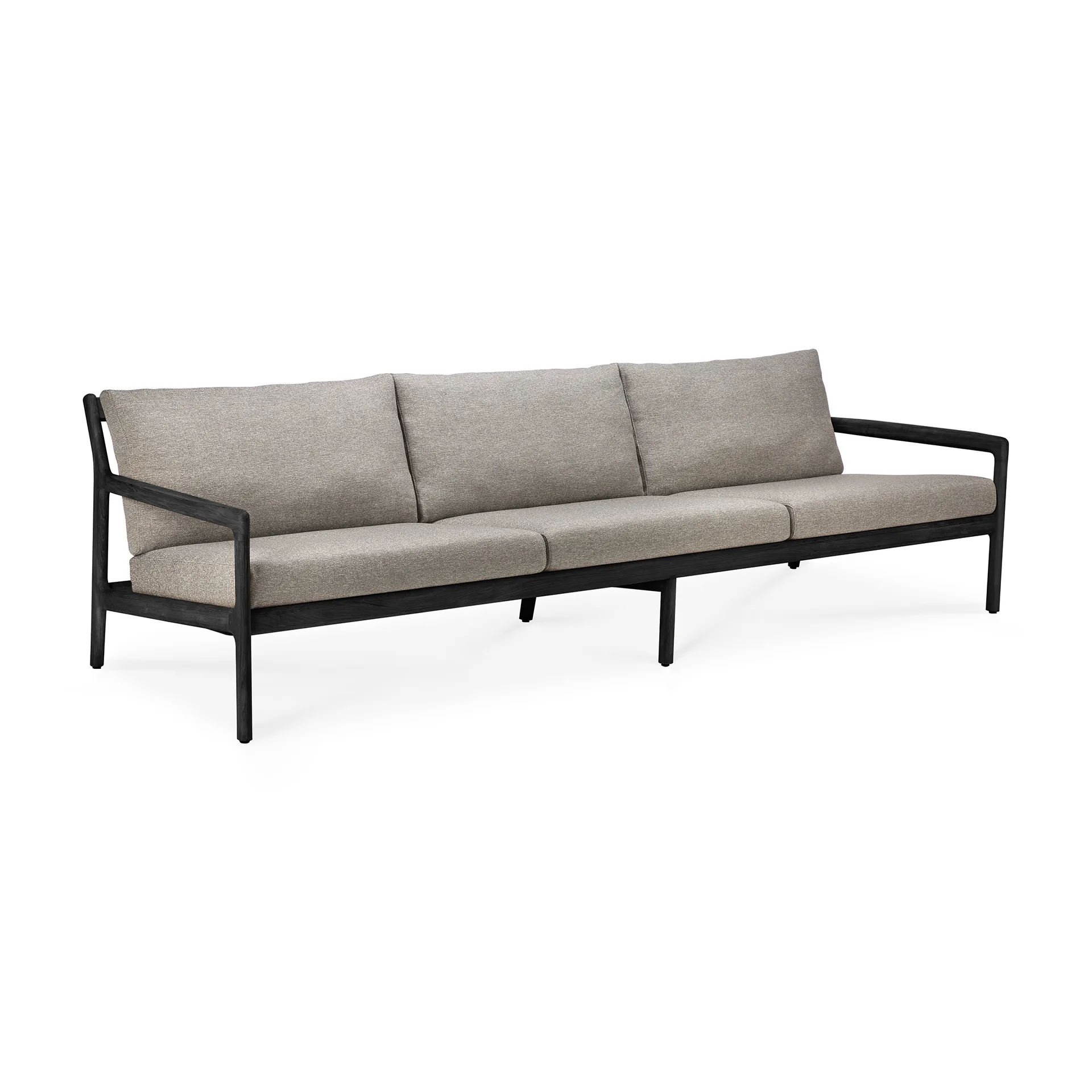 Jack outdoor 3-sits soffa svartbetsad teak, Mocha Ethnicraft