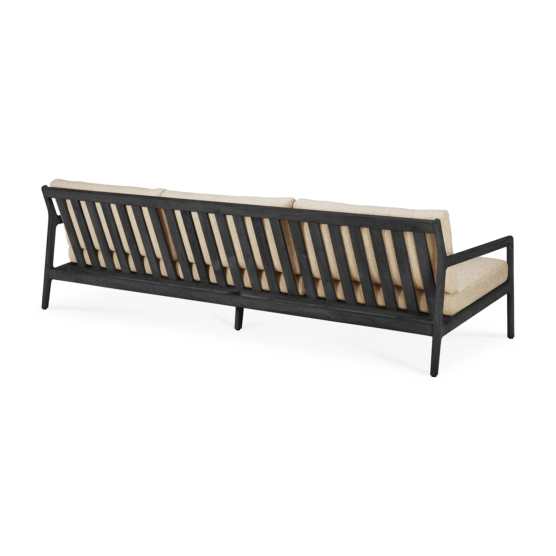 Jack outdoor 3-sits soffa svartbetsad teak, Natural Ethnicraft