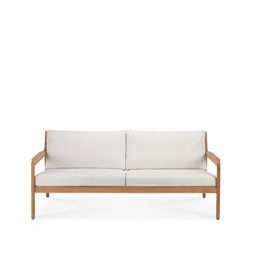 Jack outdoor soffa 2-sits teak - offwhite, teakstativ - Ethnicraft