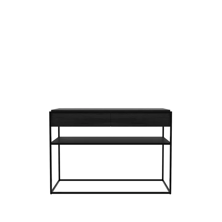 Monolit konsolbord 122x40 cm - Oak black-Black - Ethnicraft
