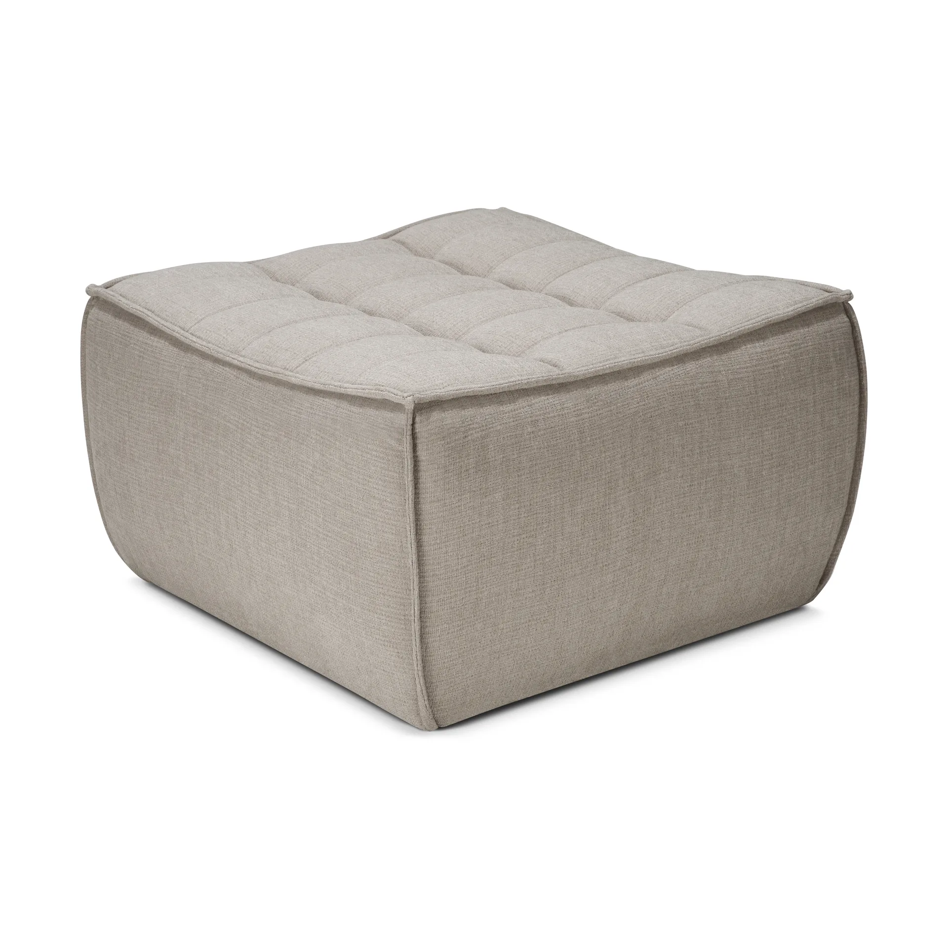 N701 fotpall 70x70 cm, Tyg Ecru beige Ethnicraft