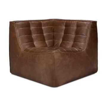 N701 hörnmodul rundad 45° - Läder Chestnut - Ethnicraft