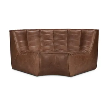 N701 hörnmodul rundad 90° - Läder Chestnut - Ethnicraft