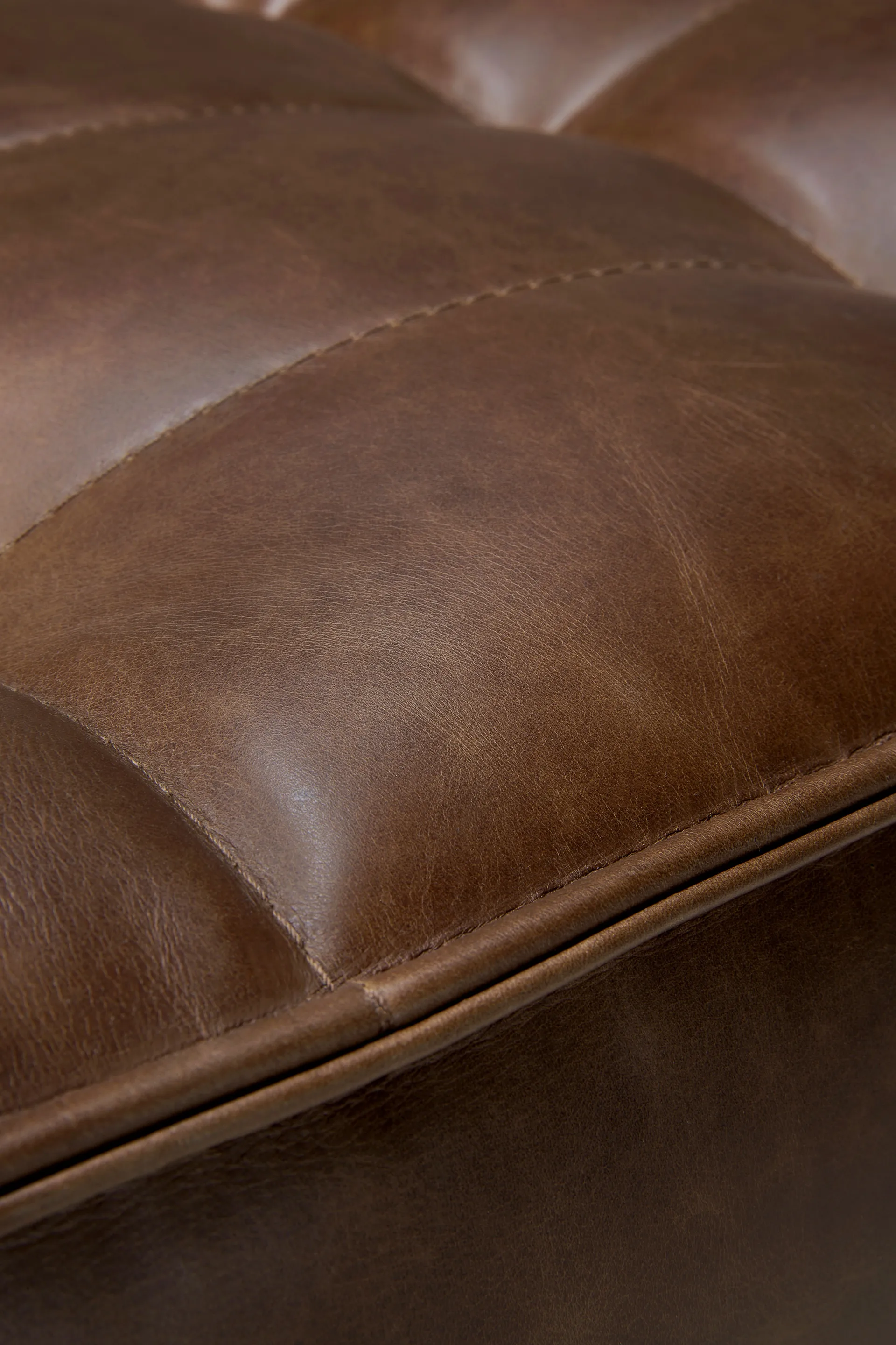 N701 hörnmodul rundad 90°, Läder Chestnut Ethnicraft