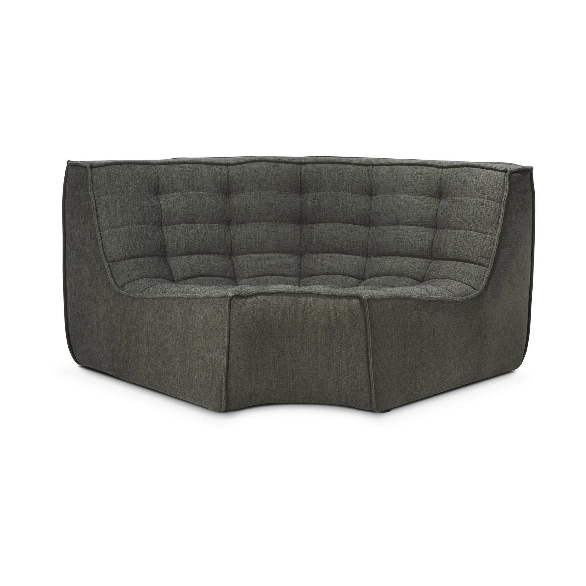 N701 hörnmodul rundad 90°, Moss Eco fabric Ethnicraft