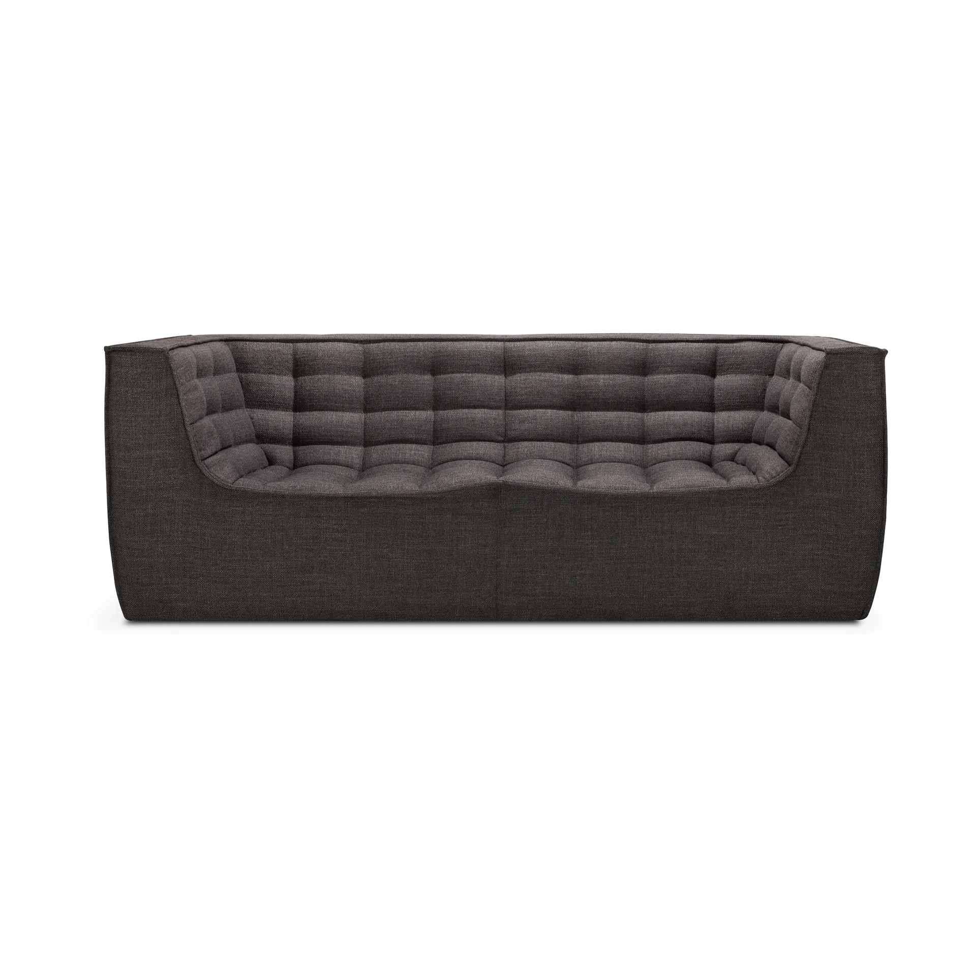 N701 soffa 2-sits, Dark grey, med armstöd Ethnicraft