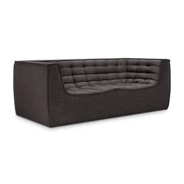 N701 soffa 2-sits - Dark grey, med armstöd - Ethnicraft