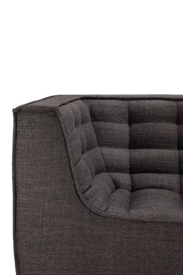 N701 soffa 2-sits - Dark grey, med armstöd - Ethnicraft