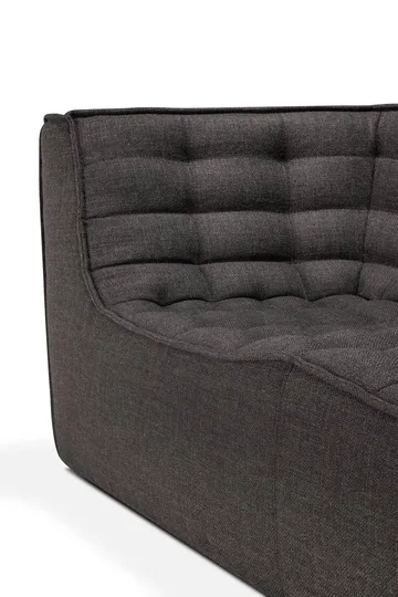 N701 soffa 2-sits - Dark grey, med armstöd - Ethnicraft