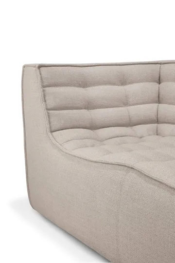 N701 soffa 3-sits - Beige, med armstöd - Ethnicraft