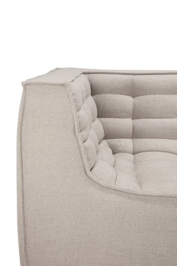 N701 soffa 3-sits - Beige, med armstöd - Ethnicraft