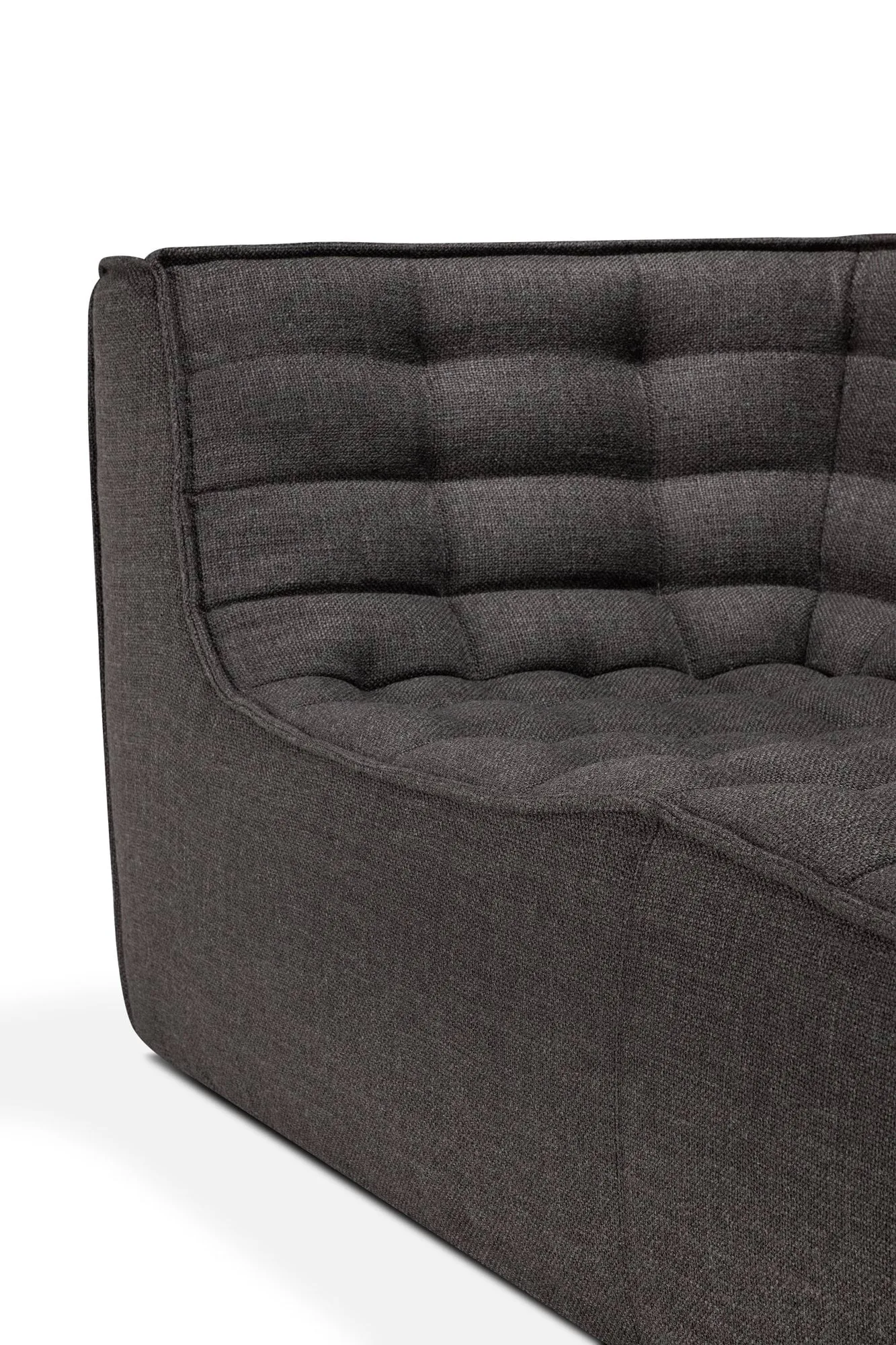 N701 soffa 3-sits, Dark grey, med armstöd Ethnicraft