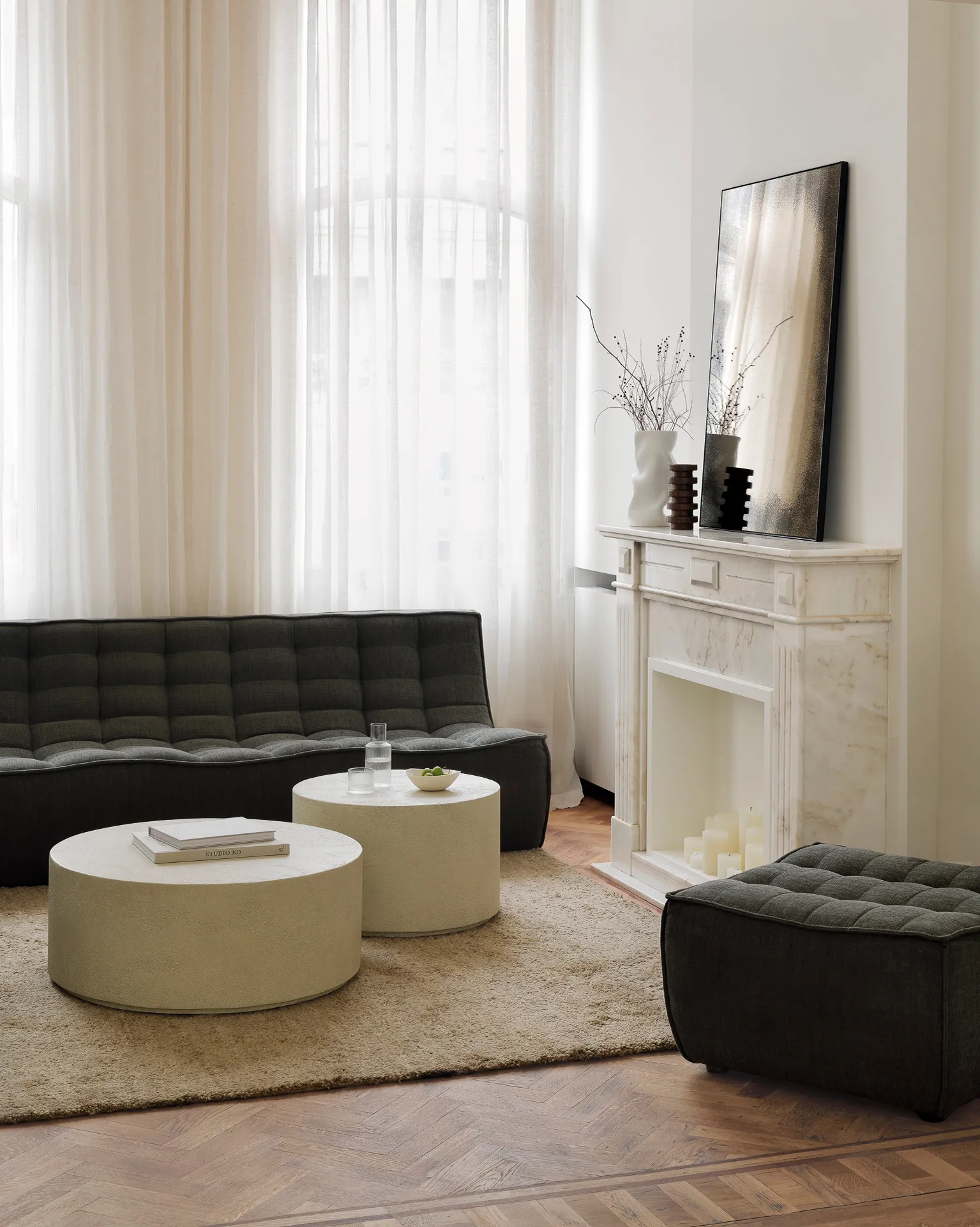 N701 soffa 3-sits, Moss Eco fabric Ethnicraft