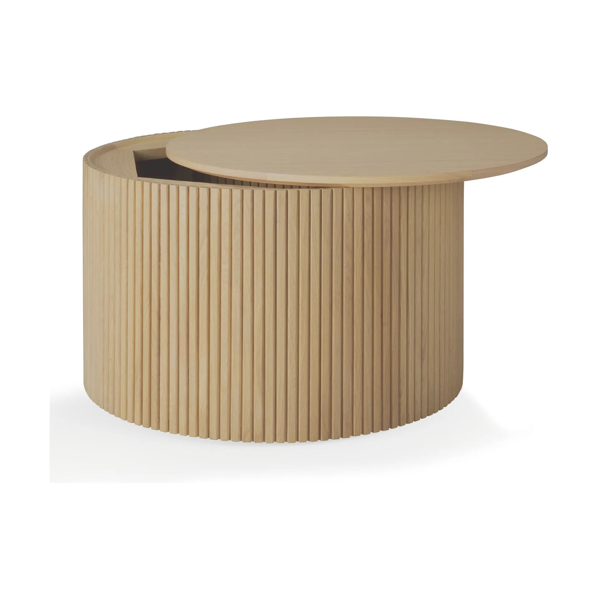 Roller Max soffbord runt, Ek, Ø60 cm Ethnicraft