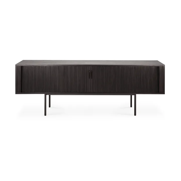 Roller Max TV-bänk - Lackad teak-svart-2 dörrar - Ethnicraft