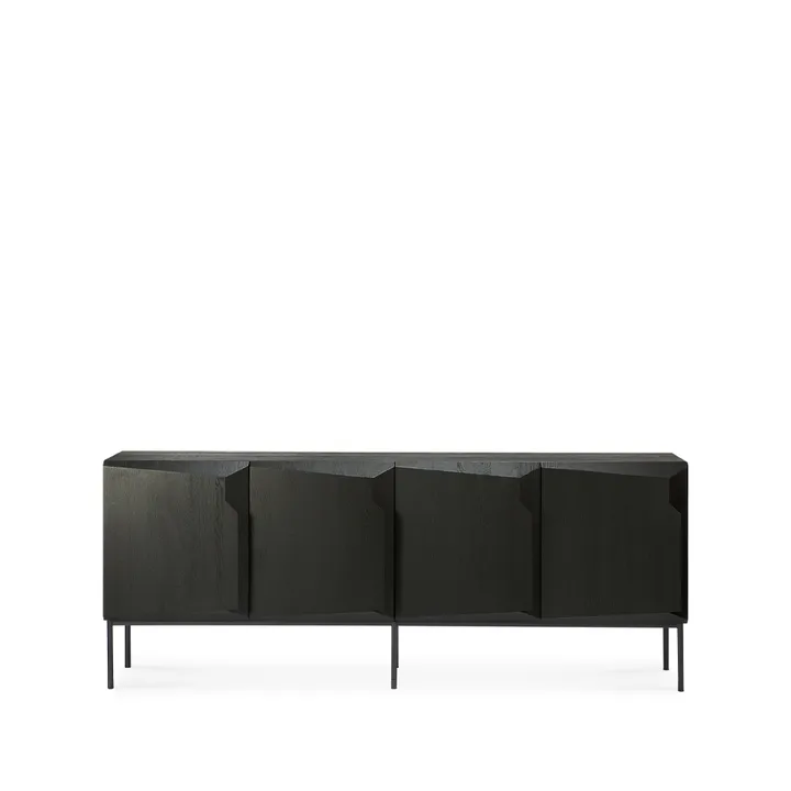 Stairs sideboard 4 dörrar - Svartbetsad ek 200x80x46 cm - Ethnicraft