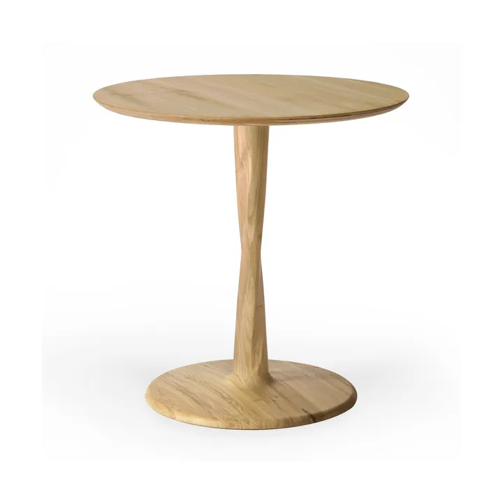 Torsion matbord - Lackerad ek, Ø70x69 cm - Ethnicraft