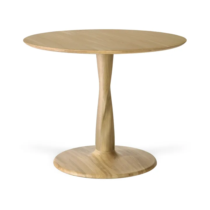 Torsion matbord - Lackerad ek, Ø90x69 cm - Ethnicraft