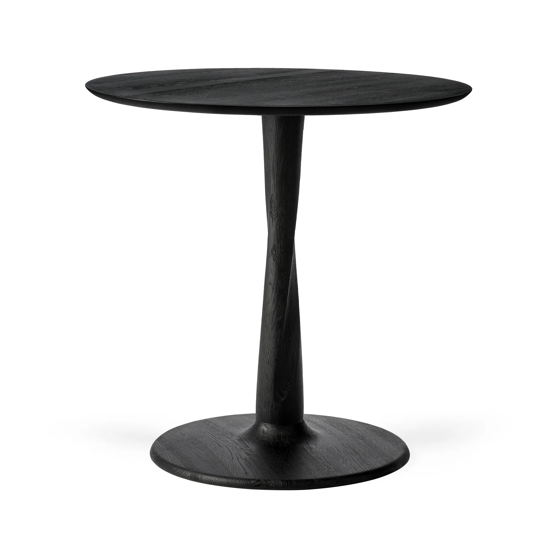 Torsion matbord, Svartlackerad ek, Ø70x69 cm Ethnicraft